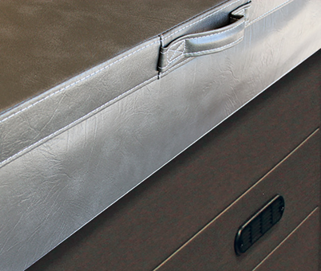 Locking Spa Cover Safety is a top priority for Saratoga Spas®. They are UL-listed by Underwriters Laboratories, ensuring that each spa meets the highest safety standards. Features like textured finishes, contoured grab collars, and ASTM-rated locking covers provide peace of mind, ensuring a safe and enjoyable spa experience.